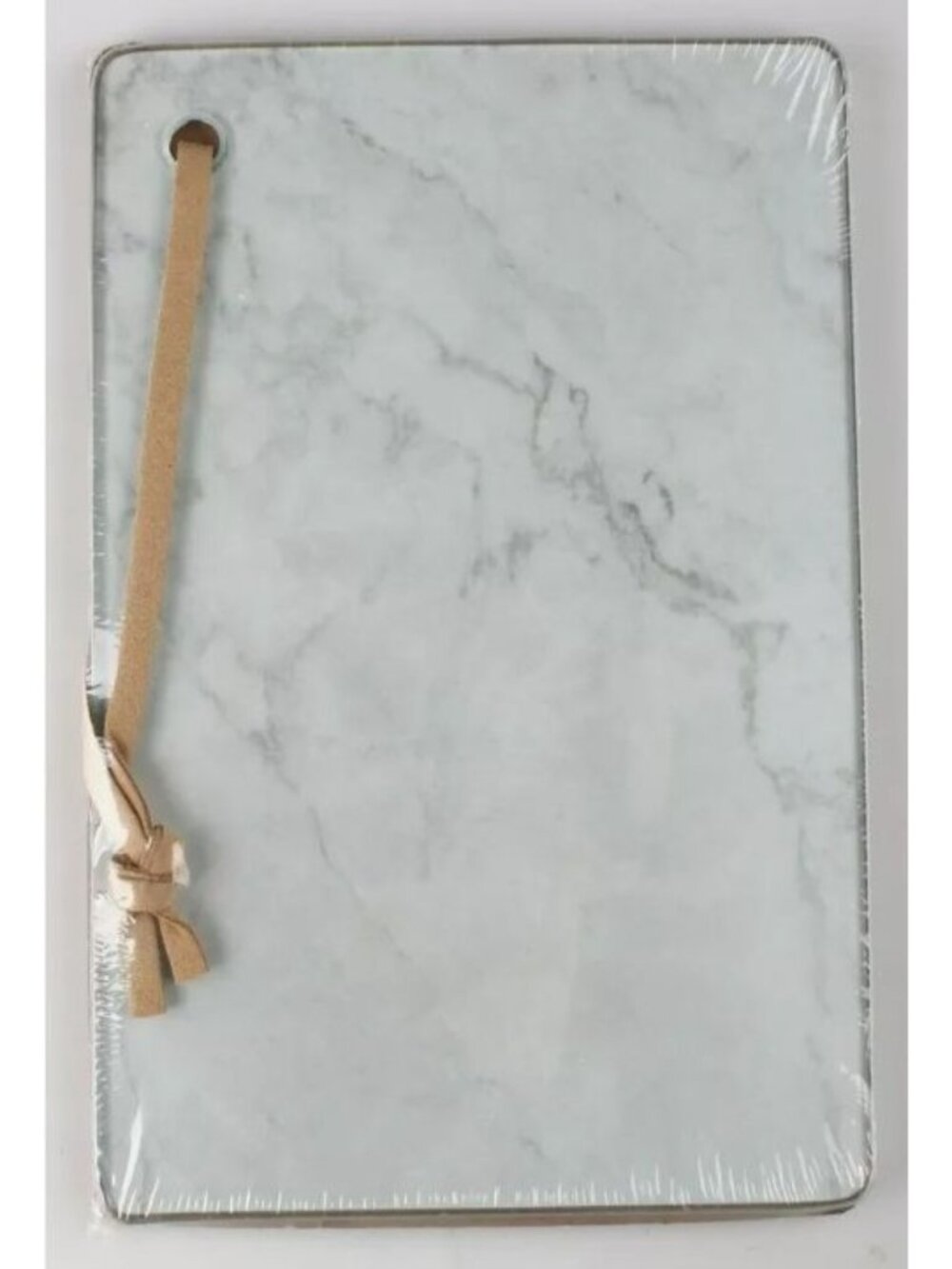 Marble Cutting Board With Leather Strap 9"x6" Stylish & Durable Kitchen Tool